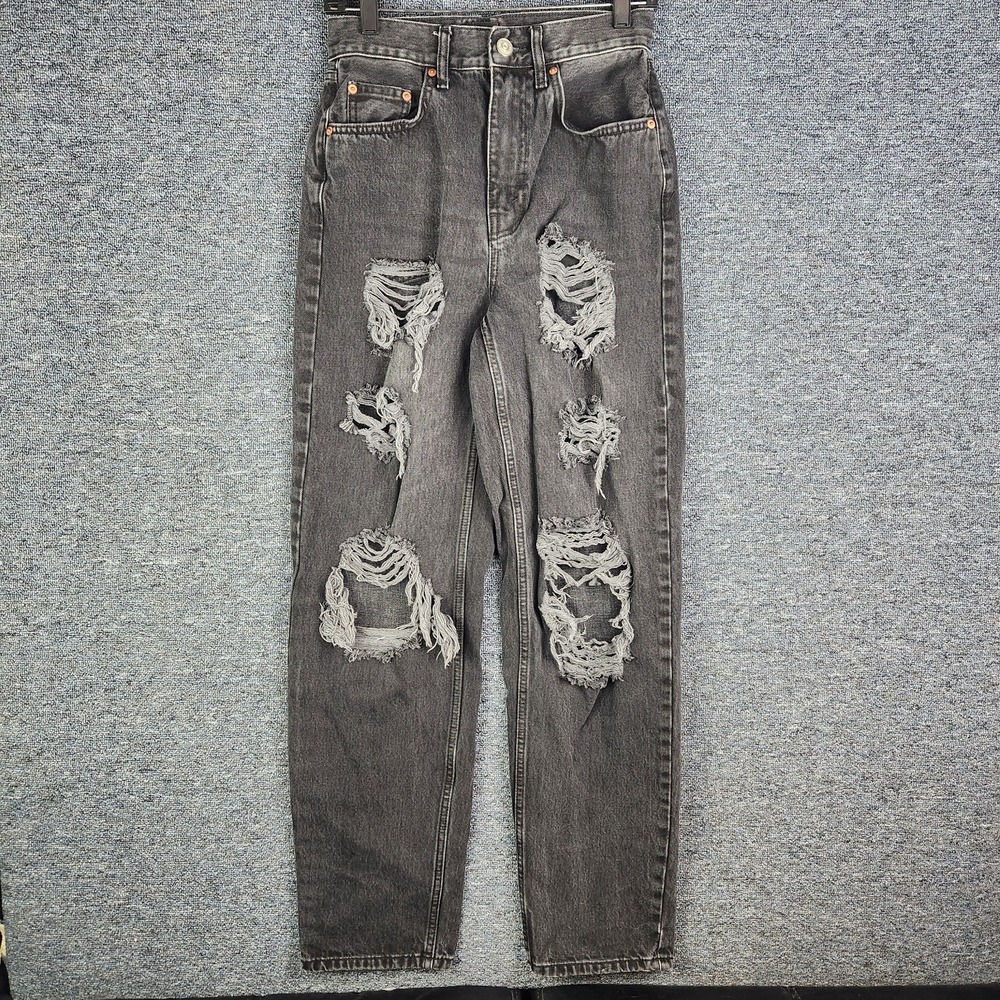 Distressed Gray Women's Jeans